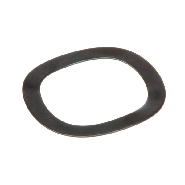 A black rubber oval-shaped washer.