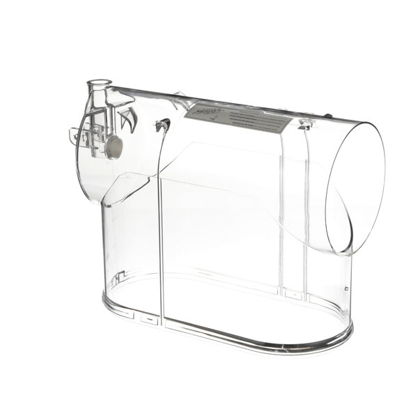 A clear plastic Taylor hopper with a handle.