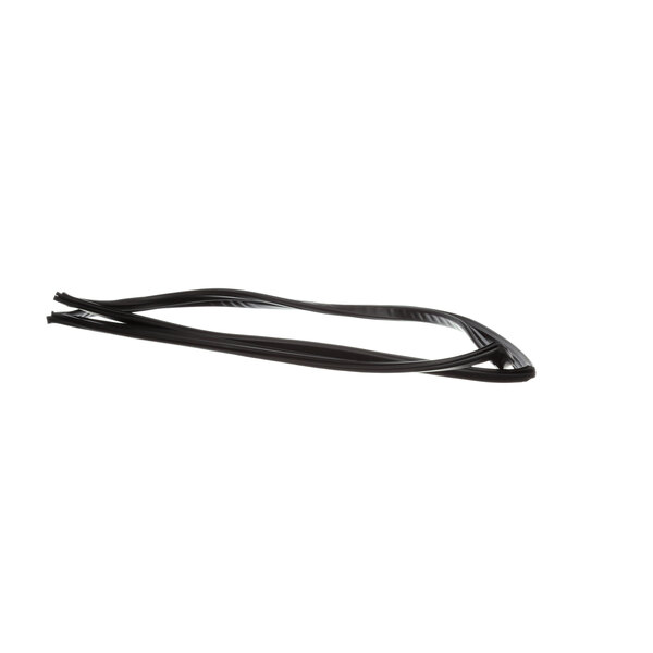 A black rubber strip on a white background.