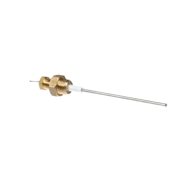 A long metal rod with a gold plated metal end.