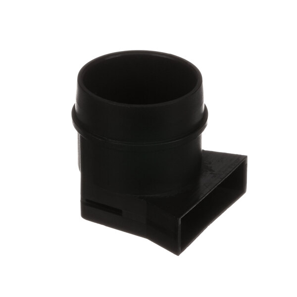 A black plastic cap-end for a Hussmann refrigeration pipe on a white background.