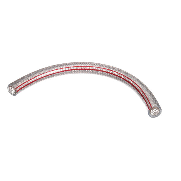 A red, white, and silver ice supply hose kit with a curved metal object.