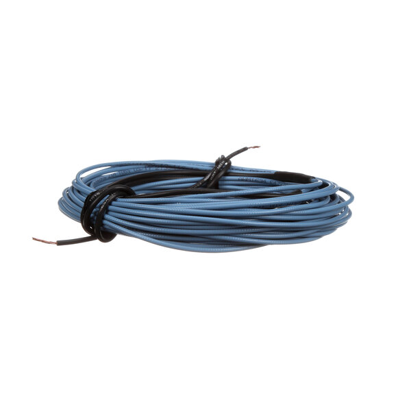 A bundle of blue and black wires.