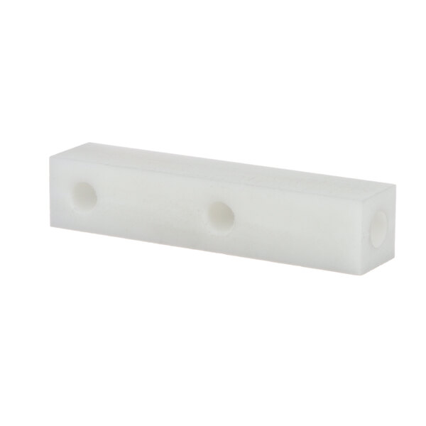 A white rectangular Revent nylon hinge cover with holes.