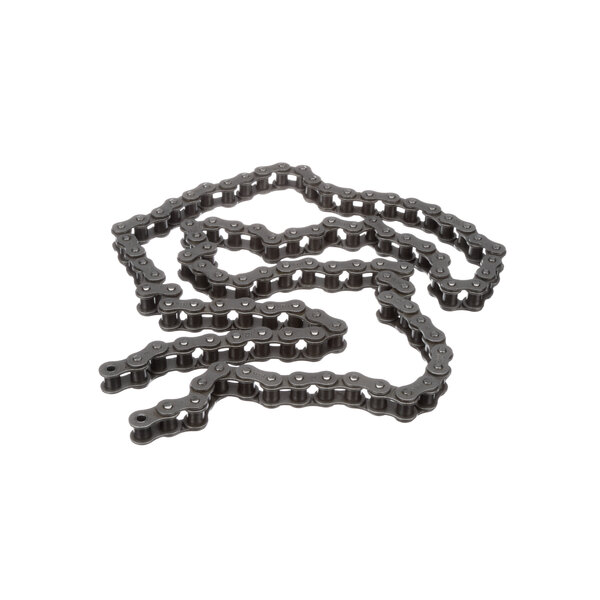 A close-up of an Ultrasource #40 roller chain.