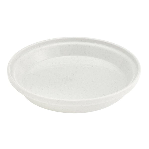 A speckled gray Cambro meal delivery base with a circular pattern on a white background.