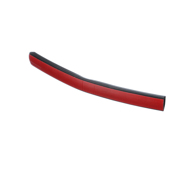 A red and black Jamison door gasket curved at one end.