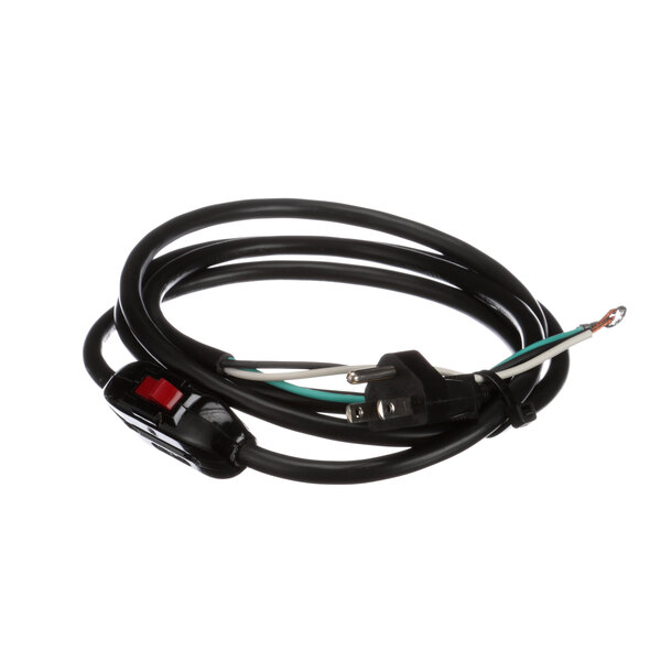 A Gold Medal black cord with red and green wires.