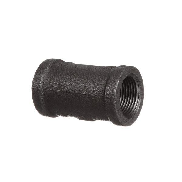 A black pipe tee fitting with threaded ends.