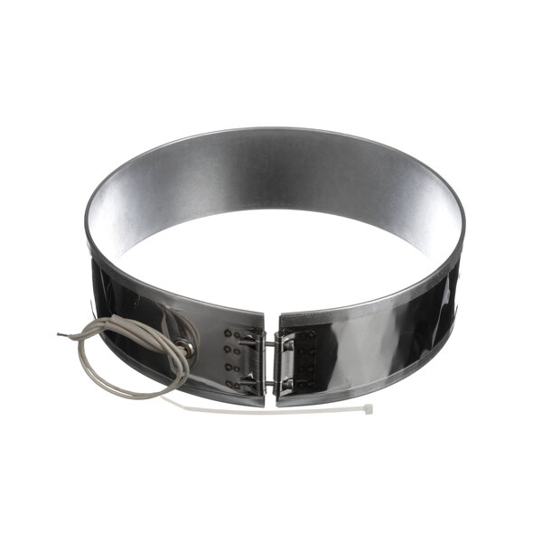 A metal ring with a wire and a metal collar.