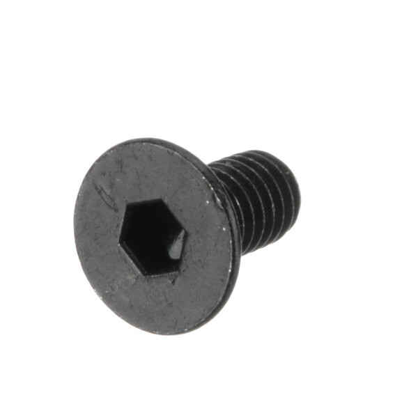 A close-up of a black La San Marco mounting screw with a hexagon head.
