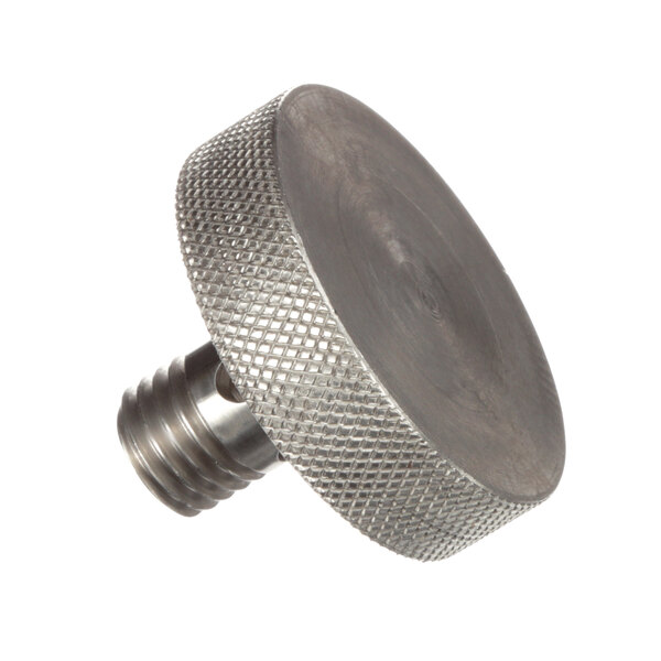 The Dallas Group 860058 Bottom Cap, a stainless steel nut with a threaded hole.