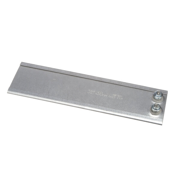 A metal plate for a Royalton 1686 Strip Heater with two screws.