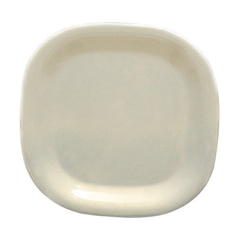 A white square Thunder Group Passion Pearl melamine plate.