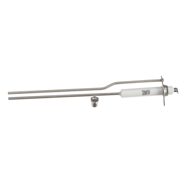 A Hardt 6719.KIT dual probe flame sensor with a metal rod and white handle.