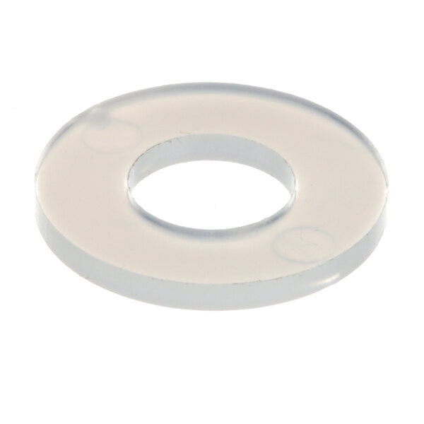 A white nylon ring with a hole in the center.