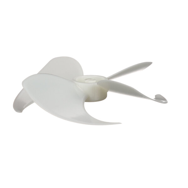 A white Maxx Cold condenser fan propeller with three blades.