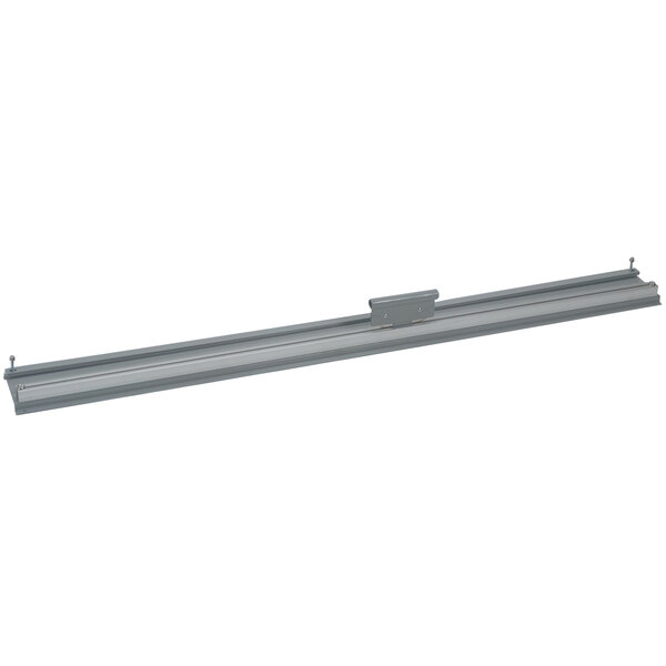 A grey metal Bulman Razor-X Cutter for food wrap with a long metal handle.