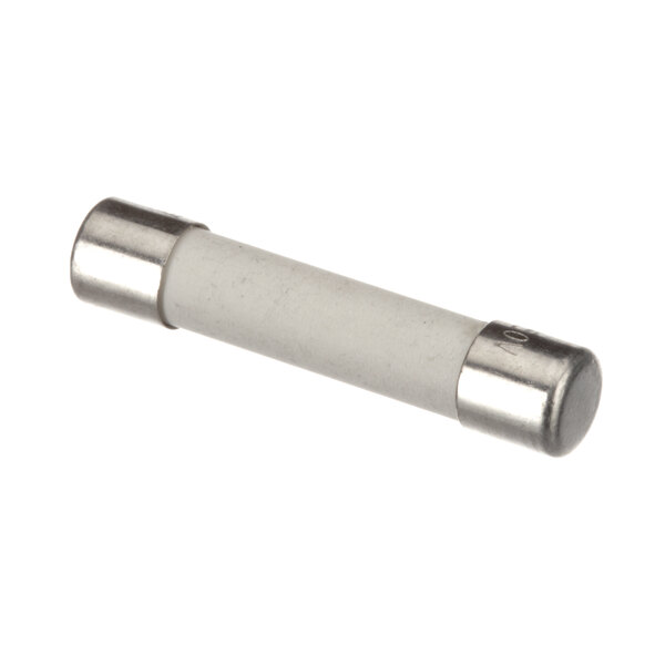 A white US Range fuse with silver metal ends.