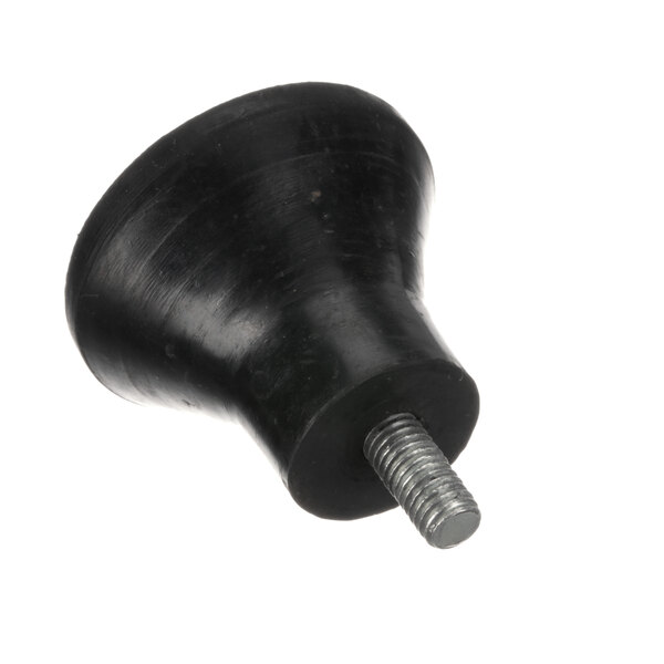 A black rubber leg with a screw on the end.