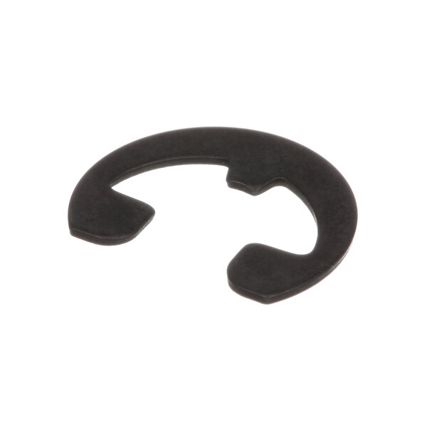 A black circular rubber retaining ring with a curved edge.