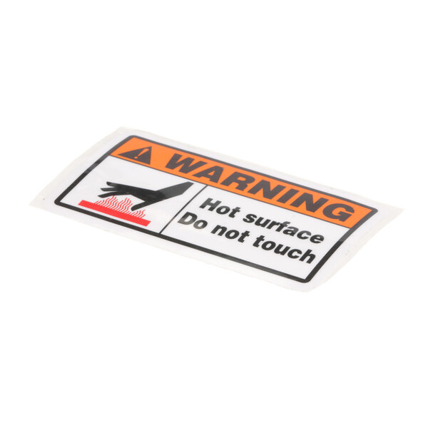 A white caution sticker for an Equipex broiler.