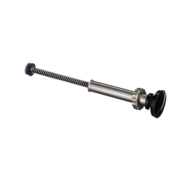 A Server Products plunger with a metal rod and black handle.