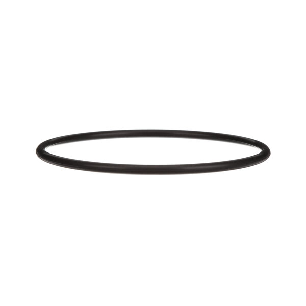 A black circular rubber O-ring.