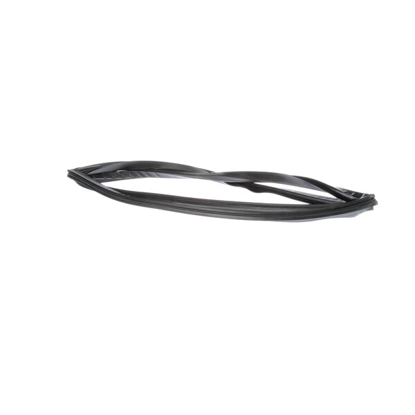 A black rubber Tor Rey door gasket on a white background.