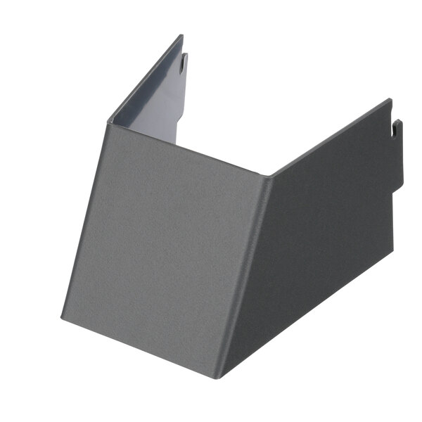 A grey metal Follett dispense chute cover.