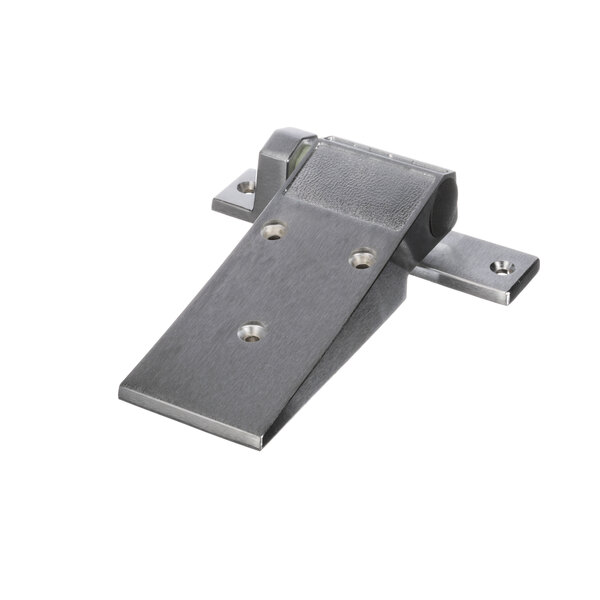 An American Panel stainless steel door hinge with a latch on it.