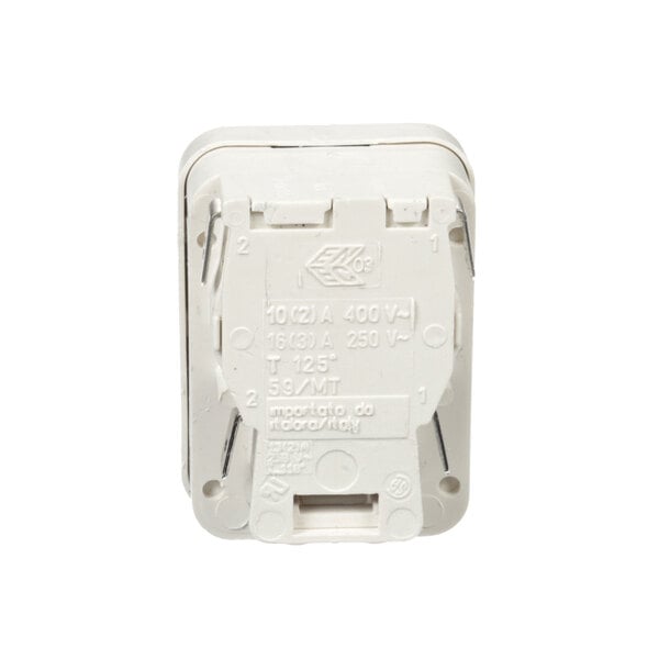 A white rectangular timer with a white cover.