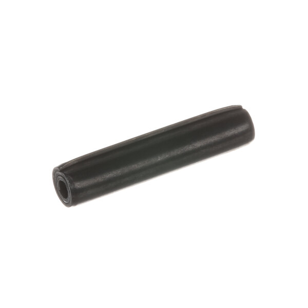 A black plastic Hobart Spirol pin with a hole.