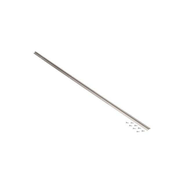 A long metal pole with screws.