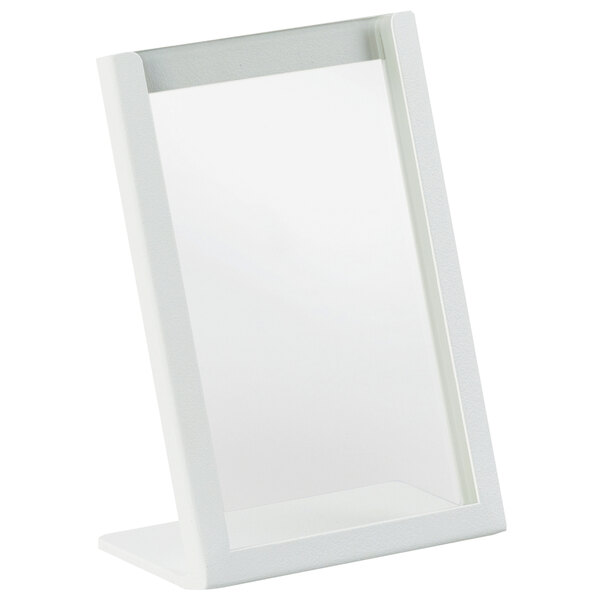 A white rectangular object with a white frame and a white surface.