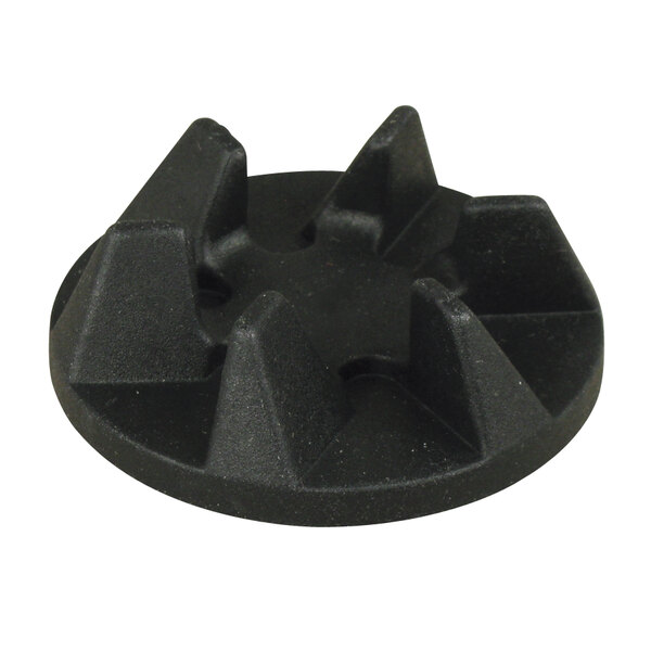 A black plastic Waring drive coupling with four pointed spikes.