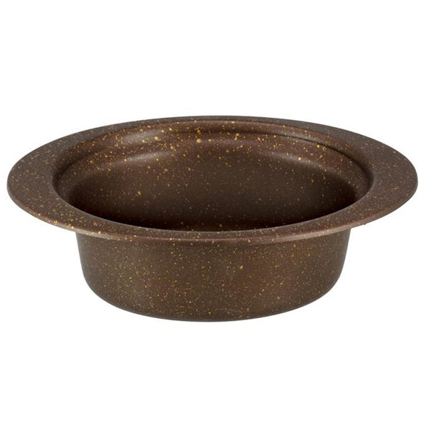 A brown speckled Bon Chef HotStone food pan.