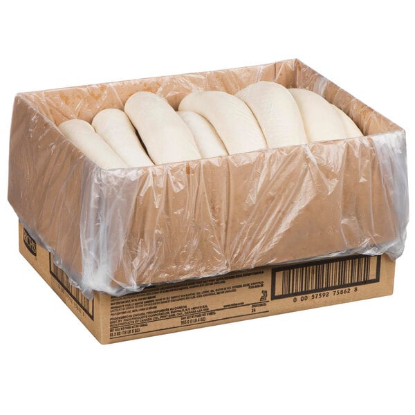 A white box of Rich's Italian Bread Dough wrapped in plastic.