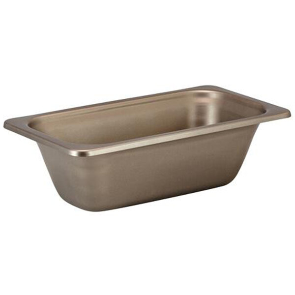 A Bon Chef stainless steel food pan with a lid.