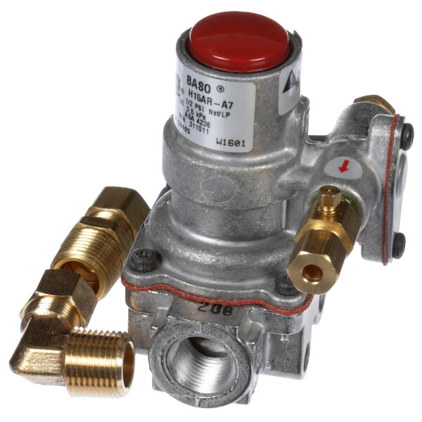 A Cooking Performance Group pilot safety valve with brass components.