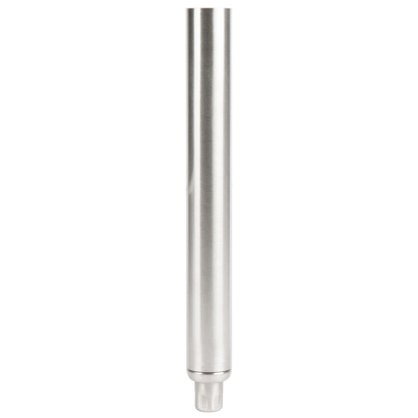 A silver stainless steel cylindrical leg kit for a Cooking Performance Group product.