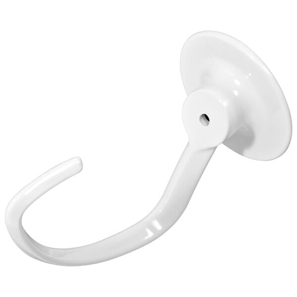 A white KitchenAid C-Dough hook with a handle.