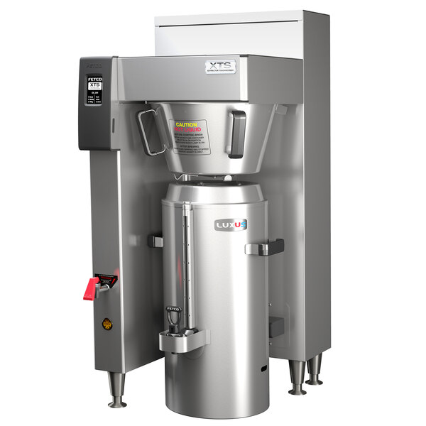 A Fetco stainless steel single automatic coffee brewer.