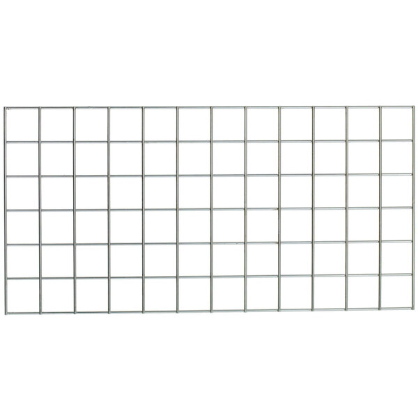 A Metro chrome-plated wire grid on a white background.