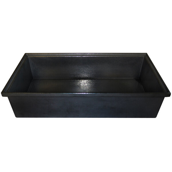 A black Bon Chef EZ Fit Smart Bowl in a black metal tray on a counter.