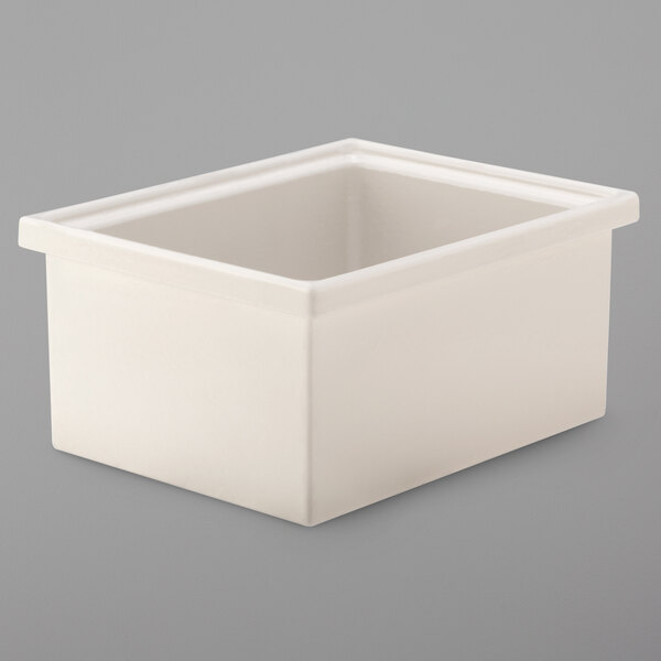 A white rectangular Bon Chef smart bowl with a square top.