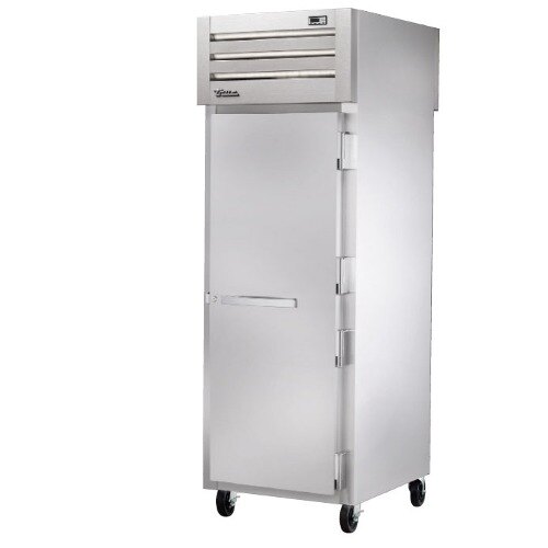 A True Spec Series pass-through heated holding cabinet with a white door.