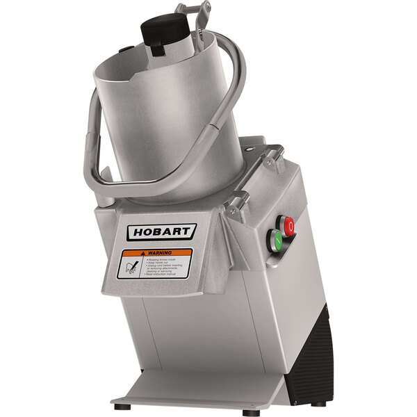 A grey Hobart Full Moon Pusher Continuous Feed Food Processor.