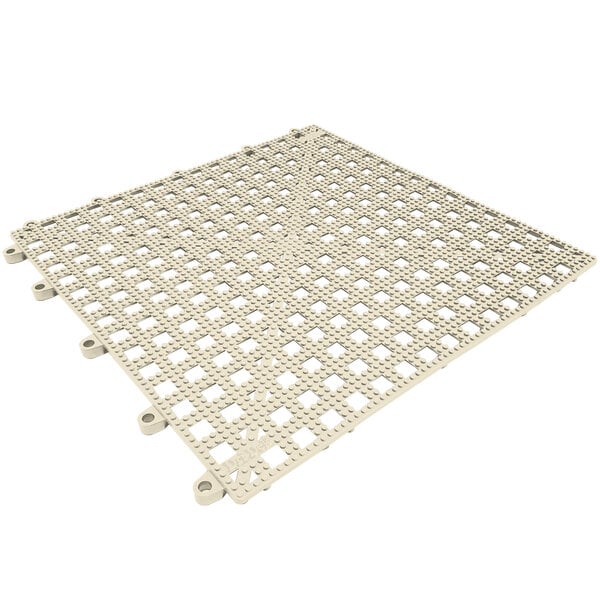 A beige vinyl grid with holes.