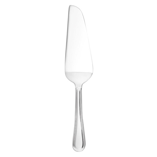 A silver Walco Ultra cake server with a white background.